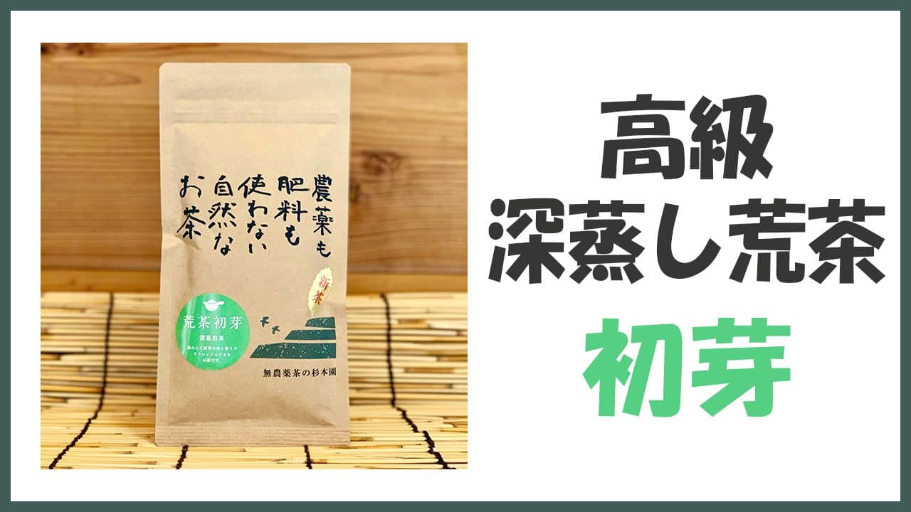 無農薬・自然栽培の高級深蒸し荒茶「初芽」